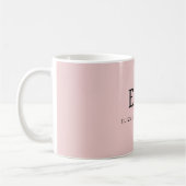 Mug Fille rose rousse Vierge Script Monogramme Nom Mod (Gauche)