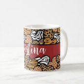 Mug Fille Rouge Joueuse Coeurs Posters de animaux Nom (Devant droit)