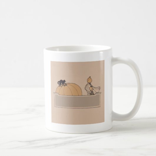 Mug Fille Scarecrow Citrouille Jack-o'-lantern Black C (Droite)