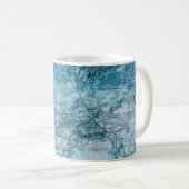 Mug Fille Sirène Turquoise Vert Bleu Nautique Vagues O (Devant droit)