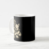 Mug Fille squelette cool avec chien - Amoureux de comp (Devant gauche)