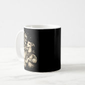 Mug Fille squelette serrant un chien - Amoureux de com (Devant gauche)