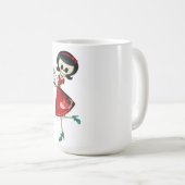 Mug Fille squelettique douce et effrayante (Devant droit)