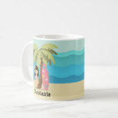Mug Fille surfeuse hawaïenne (Devant gauche)