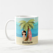 Mug Fille surfeuse hawaïenne (Gauche)