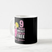 Mug Fille Survivor Lutter 9 ans Cancer du sein Sans ca (Devant gauche)