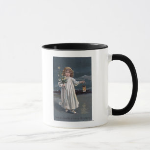 Mug Fille tenant l'arbre et la lanterne