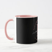 Mug Fille tendance rose Nom noir Monogramme Script Caf (Gauche)