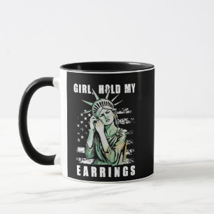Mug Fille, Tiens mes oreilles Liberté Statut Américain