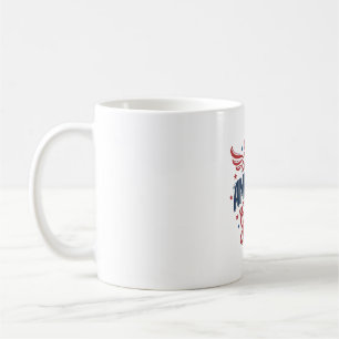 Mug Fille tout à fait américaine dessin vectoriel vint