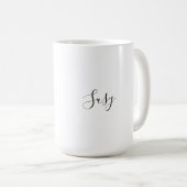 Mug Fille transportant lapin animal de compagnie avec  (Devant droit)