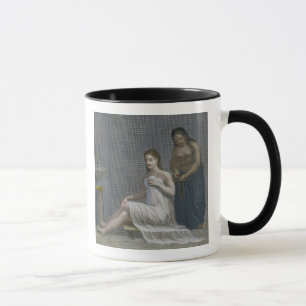 Mug Fille turque, faisant tresser ses cheveux dans les