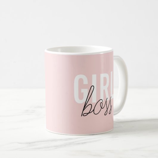 Mug Fille typographie rousse script patron fille (Devant droit)