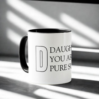 Mug Fille Typographie Simple
