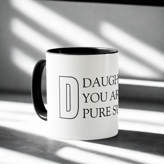Mug Fille Typographie Simple