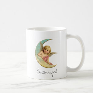 Mug Fille victorienne vintage de lune d'ange de la