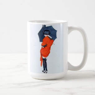 Mug Fille vintage avec le parapluie
