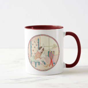 Mug Fille vintage et couture par Willebeek Le Mair