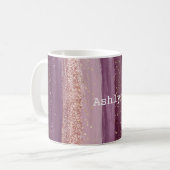 Mug Fille violet rose brillant Parties scintillant (Devant gauche)