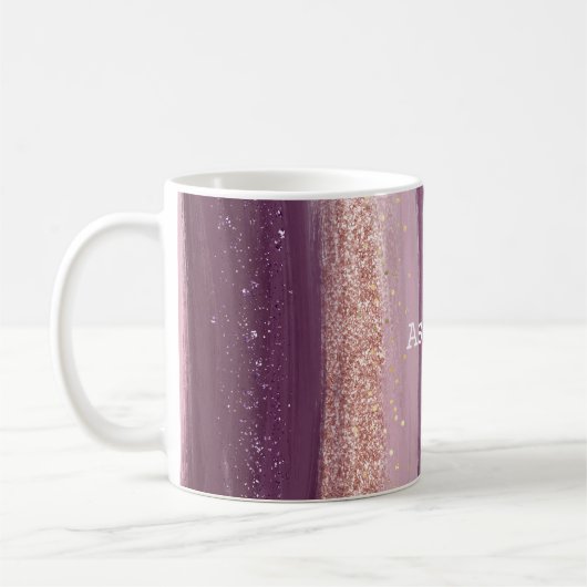 Mug Fille violet rose brillant Parties scintillant (Gauche)