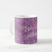 Mug Fille violette brillante étincelante (Devant gauche)