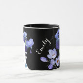 Mug Fille visage Emily nom personnalisable bleu iris f (Centre)
