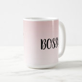Mug Fille Volée Bossy Femmes Rose Et Blanc (Devant droit)