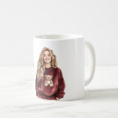 Mug Fille XO Haut Teddy Bear Bordeaux (Devant droit)