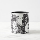 Mug FILLES ANATOLIENNES Black White Ethnique (Centre)