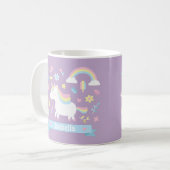 Mug Filles Arc-en-Ciel Licorne Mignonne (Devant gauche)