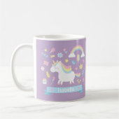 Mug Filles Arc-en-Ciel Licorne Mignonne (Gauche)