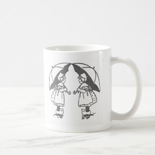Mug Filles au parapluie rétro