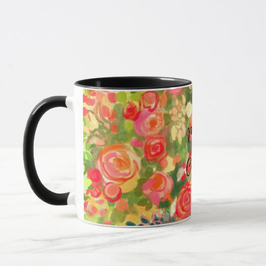 Mug Filles café, Floral (Gauche)