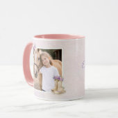Mug Filles Cheval Floral Violet (Devant gauche)