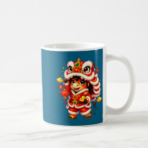 Mug Filles Chinoises Amusement Danse du Lion Lunaire