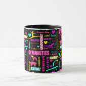Mug Filles colorées Gymnastique Glossaire Typographie (Centre)