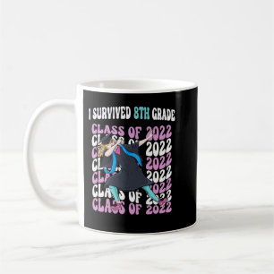 Mug  Filles Dabbing Graduation J'ai survécu à la 8e an