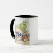 Mug Filles de danse polynésiennes, gravées par A. (Devant gauche)