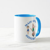 Mug Filles de nageur synchronisées Synchro Sports de n (Devant droit)