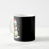 Mug Filles Drôle Pickleball Snowman Santa Hat Xmas Coo (Devant gauche)