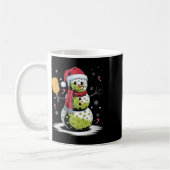 Mug Filles Drôle Pickleball Snowman Santa Hat Xmas Coo (Gauche)