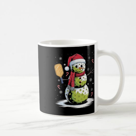 Mug Filles Drôle Pickleball Snowman Santa Hat Xmas Coo (Droite)