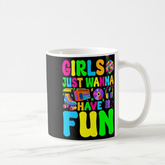 Mug Filles drôles des années 80 N'ont que s'amuser Fil (Droite)