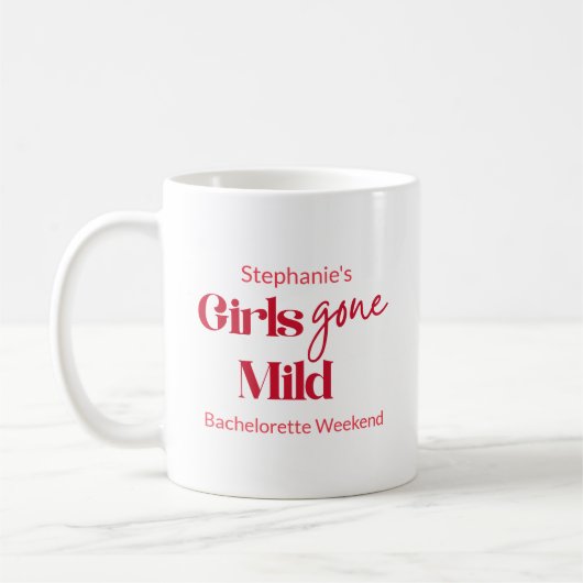 Mug Filles en liberté : Un week-end de filles moderne (Gauche)