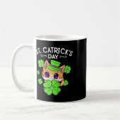 Mug Filles Enfants Jour de la Saint-Patrick Chat Heure (Gauche)