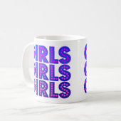 Mug Filles Filles Filles Graphique (Devant gauche)