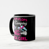 Mug Filles Flip Flops Et Camping Kinda Girl Caravan (Devant gauche)