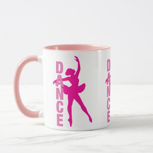 Mug Filles Hot rose Ballerina Danse (Gauche)