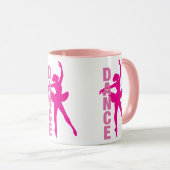 Mug Filles Hot rose Ballerina Danse (Devant droit)