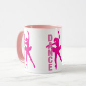 Mug Filles Hot rose Ballerina Danse (Devant gauche)